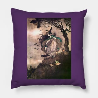 The Little Witch - Ida Rentoul Outhwaite Pillow