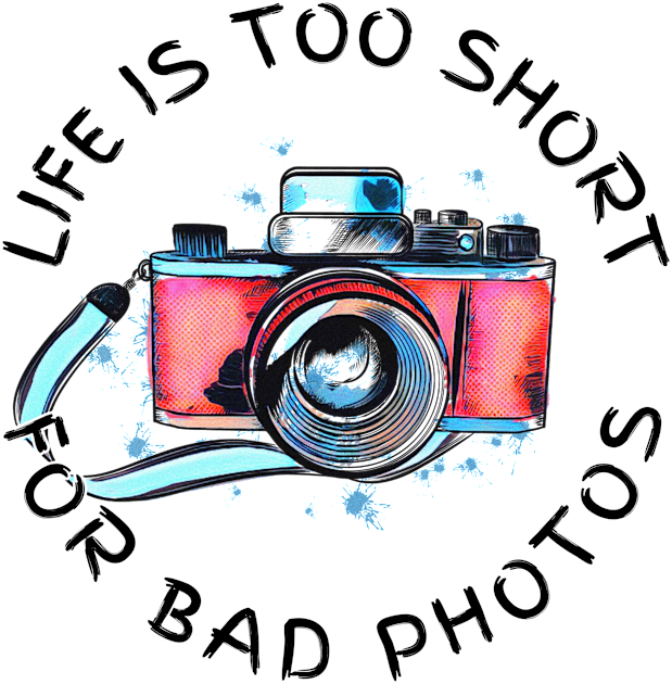 Life Is Too Short For Bad Photos Kids T-Shirt by Brono