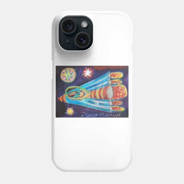 spaceship Phone Case by diegomanuel