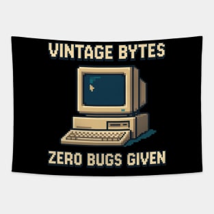 Old Computer PC Vintage Bytes Zero Bugs Given Tapestry