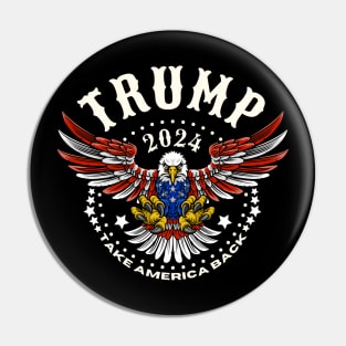 Trump 2024 Take America Back Flag Pin