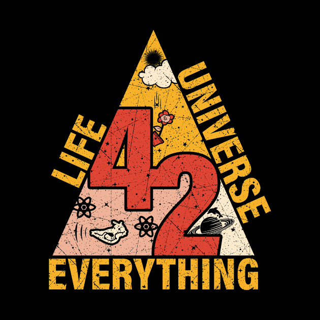 42 The Answer To Life The Universe And Everything Vintage by Venicecva Tee