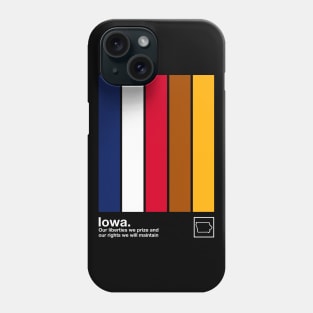 Iowa State Flag  // Original Minimalist Artwork Poster Design Phone Case