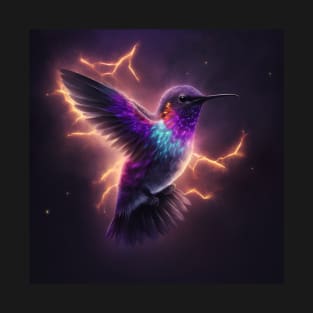 Fantasy Hummingbird and Lightning T-Shirt