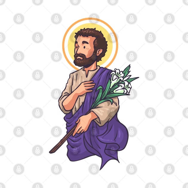 Saint Joseph Jesus by Mako Design 