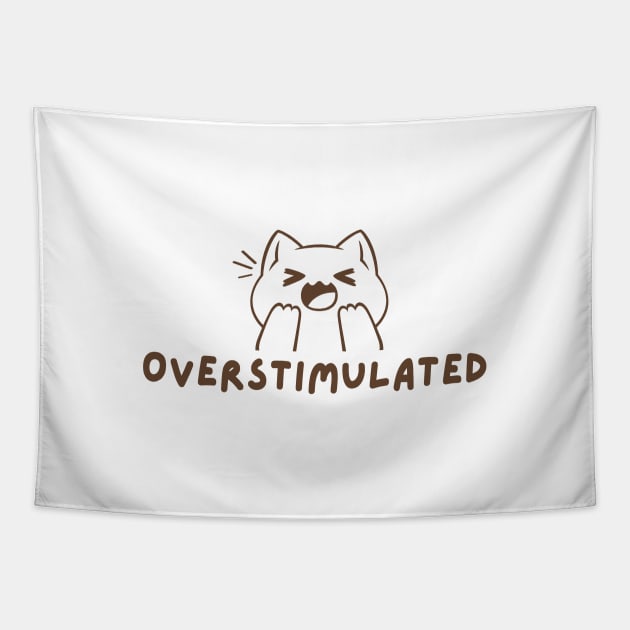 Overstimulated Cat Tapestry by applebubble