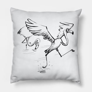 Running flamingo Pillow