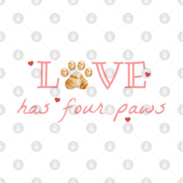 Love has four paws (Cat edition) by The Artful Barker