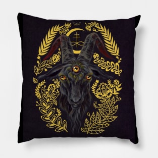 Black Goat of the Woods Pillow