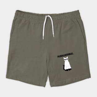 Purranormal Paranormal Spooky Cat Ghost Halloween Shorts