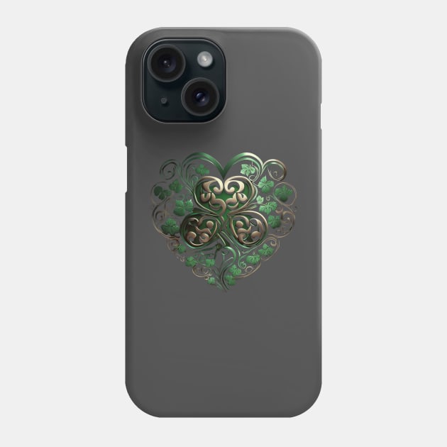 Shamrock into heart Phone Case by presstex.ua@gmail.com