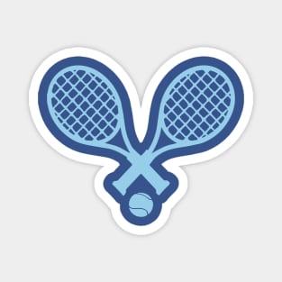 Tennis Rackets Blue Magnet