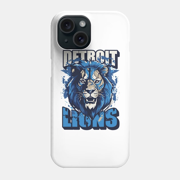 Detroit Lions Phone Case by Hoperative