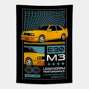 Vintage E30 Sport Car Tapestry