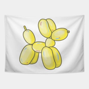 Pastel Yellow Balloon Dog Animal Tapestry