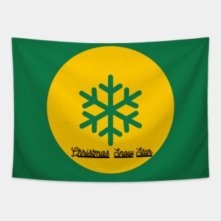 Christmas Snow Star Icon Tapestry