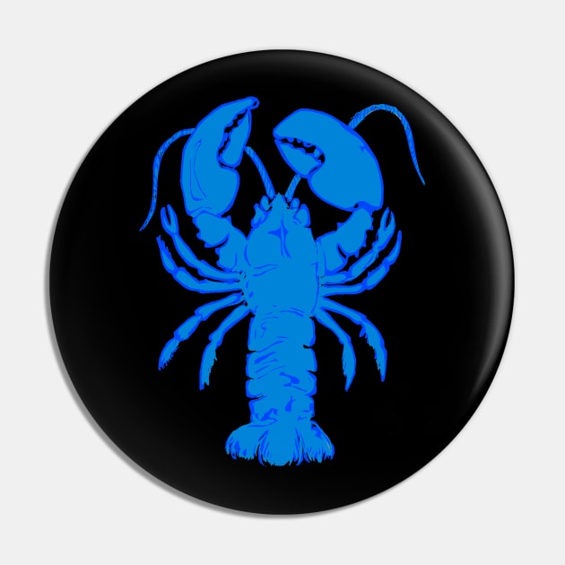 Electric Blue Lobster Pin by saitken