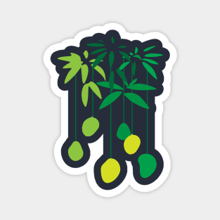 Tropical Mango Fruit Tree Branches Magnet