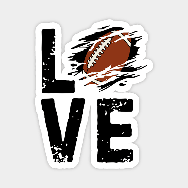 Love Football Magnet by The WYLD Tribe