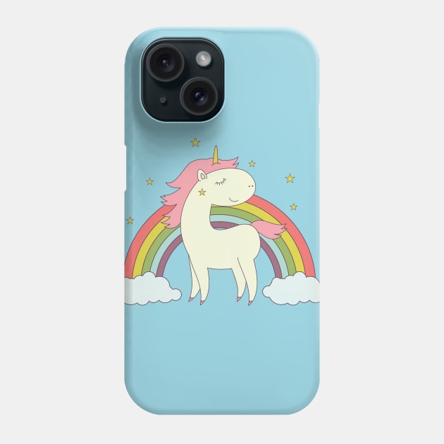 Rainbow Pastel Unicorn Phone Case by kim.id