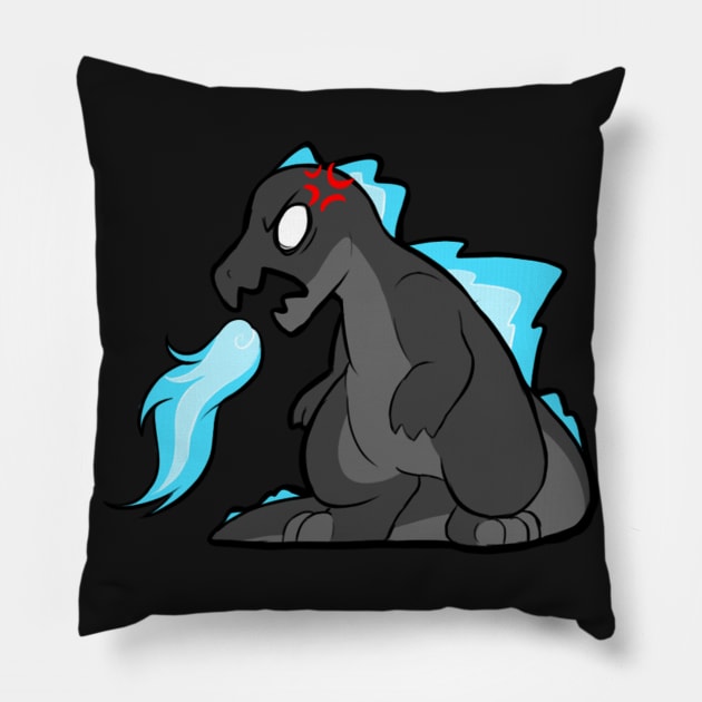 Angry Zilla Pillow by MissClayPony