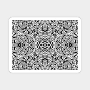 Thai pattern shapes, black and white, Vector abstract modern minimalist Magnet