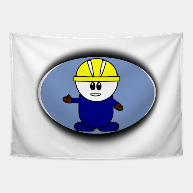 The Builder logo Tapestry by andersonartstudio