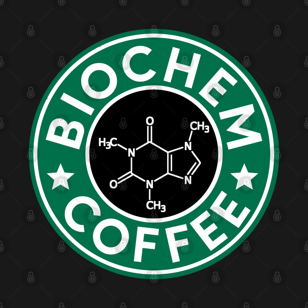 Biochemistry Coffee Caffeine Structure Star Laptop Science Chemistry by labstud