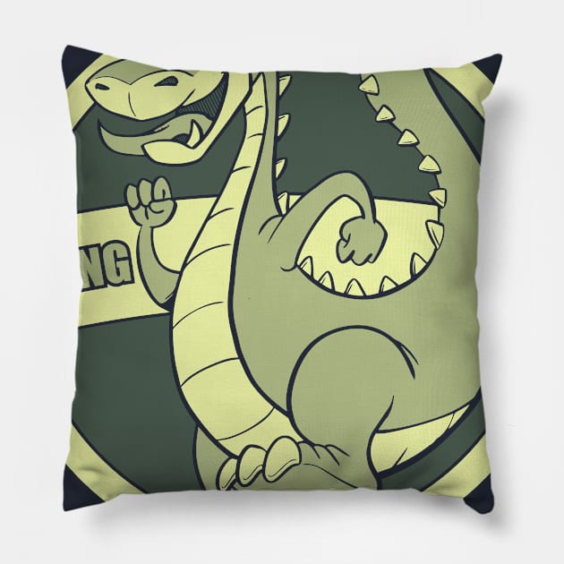 Dragon Burning Life Pillow by BlueGlue