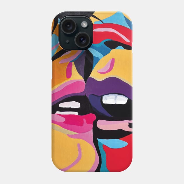 Kiss Popart colorful Phone Case by PrintsHessin