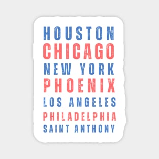 American cities Magnet