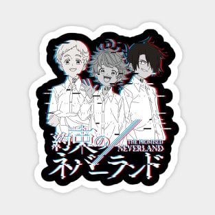 Promised Neverland - Glitch Art Magnet