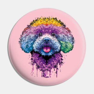 Cute Bolognese Dog Artwork Pin