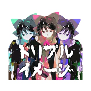 THREE JAPANESE SAD JAPANESE ANIME AESTHETIC T-Shirt