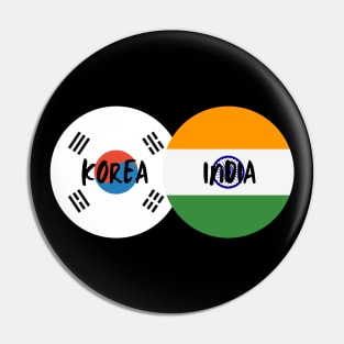 Korean Indian - Korea, India Pin