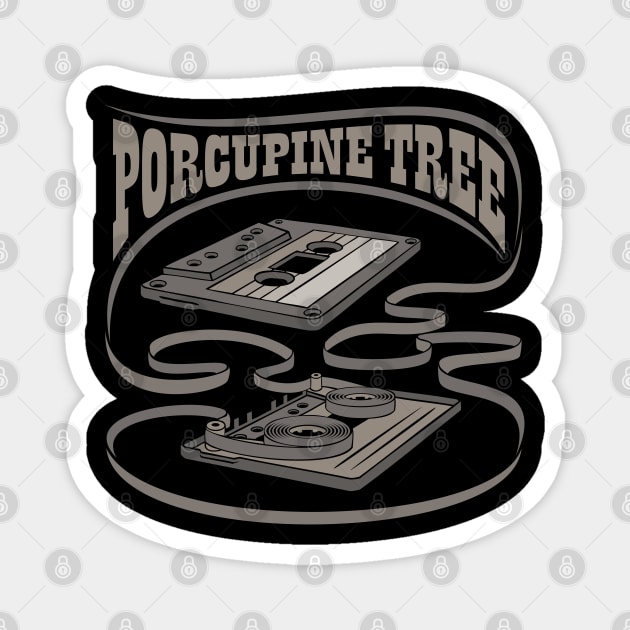 Porcupine Tree Exposed Cassette Magnet by Vector Empire