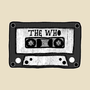 the who cassette black and white T-Shirt