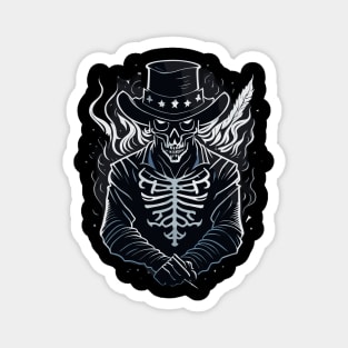 Skull cowboy with hat cowboy skeleton Magnet