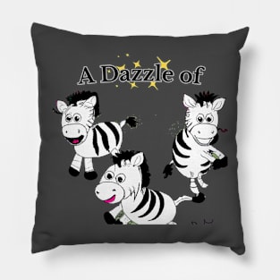 A Dazzle of Zebras Pillow