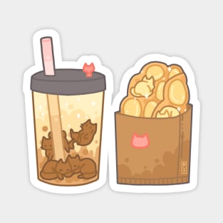 Bubble tea and waffles Magnet