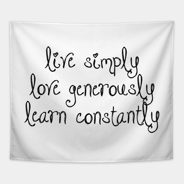 Inspiration Live Simply Quote Quotation Tapestry Teepublic