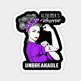 Alzheimers Warrior Unbreakable Magnet