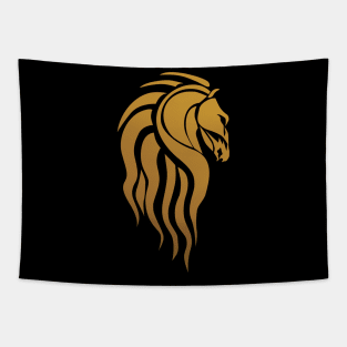 GYPSY VANNER HORSE IN GOLD SILUET Tapestry