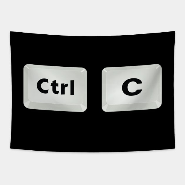 Control Copy Paste Ctrl Plus Gift Matching Couple Tapestry by Grabitees