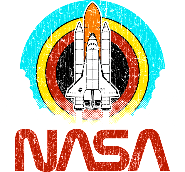 Retro NASA Kids T-Shirt by trev4000
