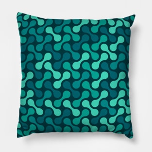 Metaballs Pattern Sphere (Teal) Pillow