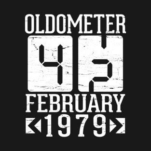 Oldometer 42 Years Born In February 1979 Happy Birthday To Me You Papa Daddy Mom Uncle Brother Son T-Shirt