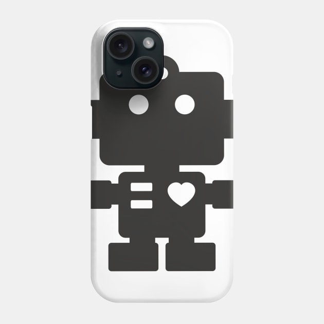 Cute Black Robot Phone Case by XOOXOO