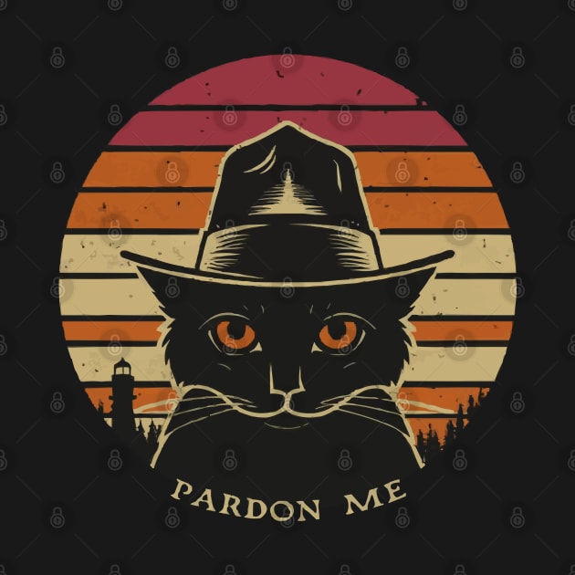 Pardon Me Retro Cowboy Cat For The Interruption by rn-eshop