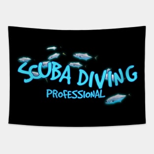 Scuba diving t-shirt designs Tapestry